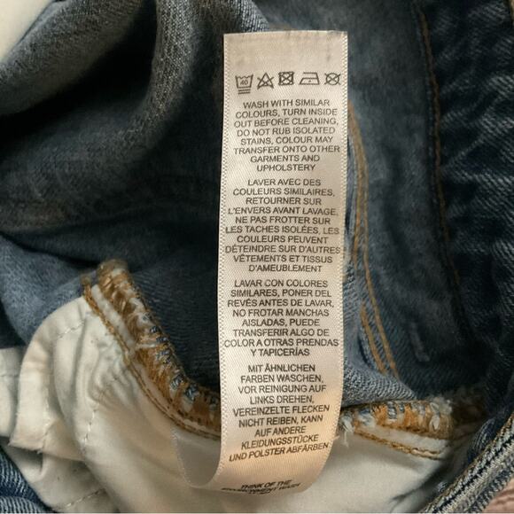 ASOS Blue Remo Key Rebel Capri Jean 28/26 Boho Vacation Classic Summer Fisherman - Picture 10 of 10